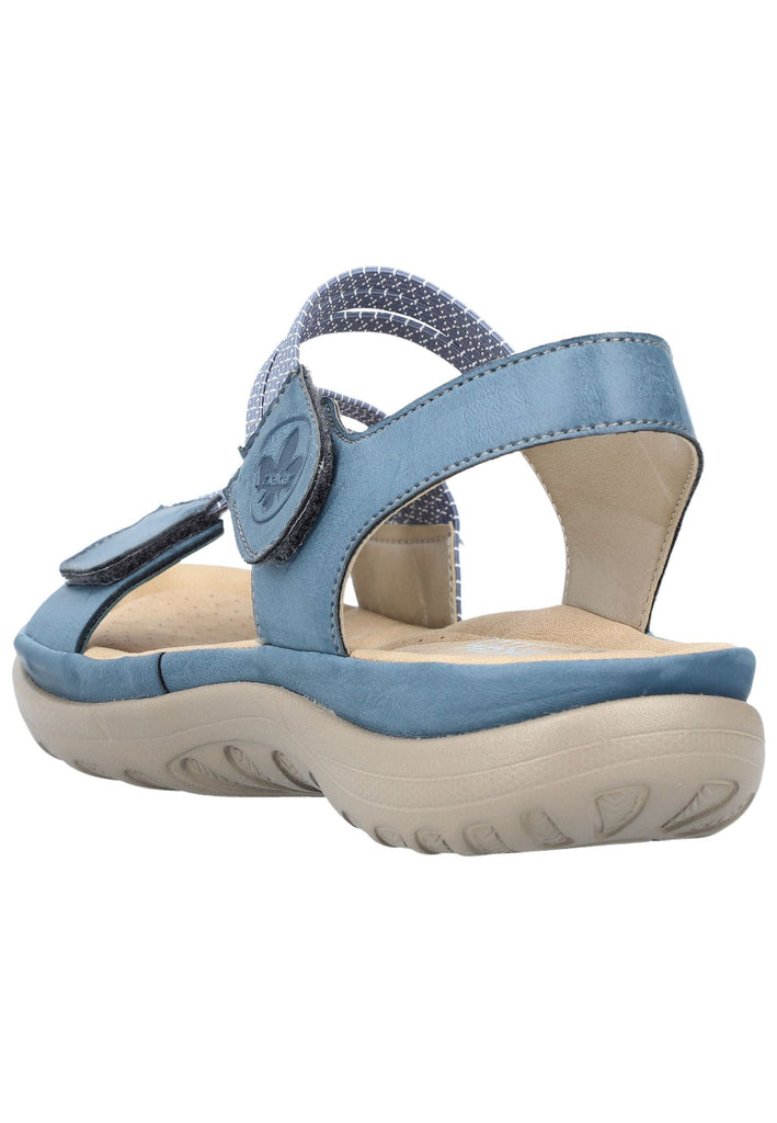 Rieker Sandalen Lederimitat Blau/Weiß