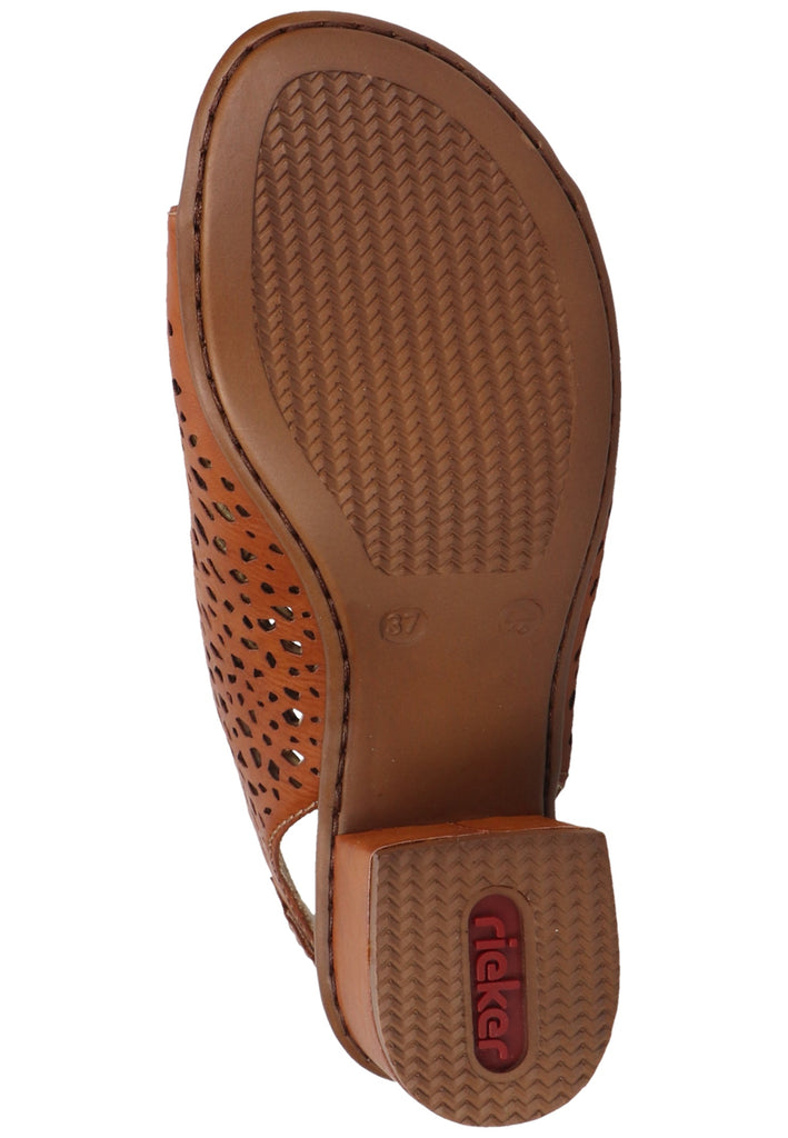 Rieker Sandalen Lederimitat Braun