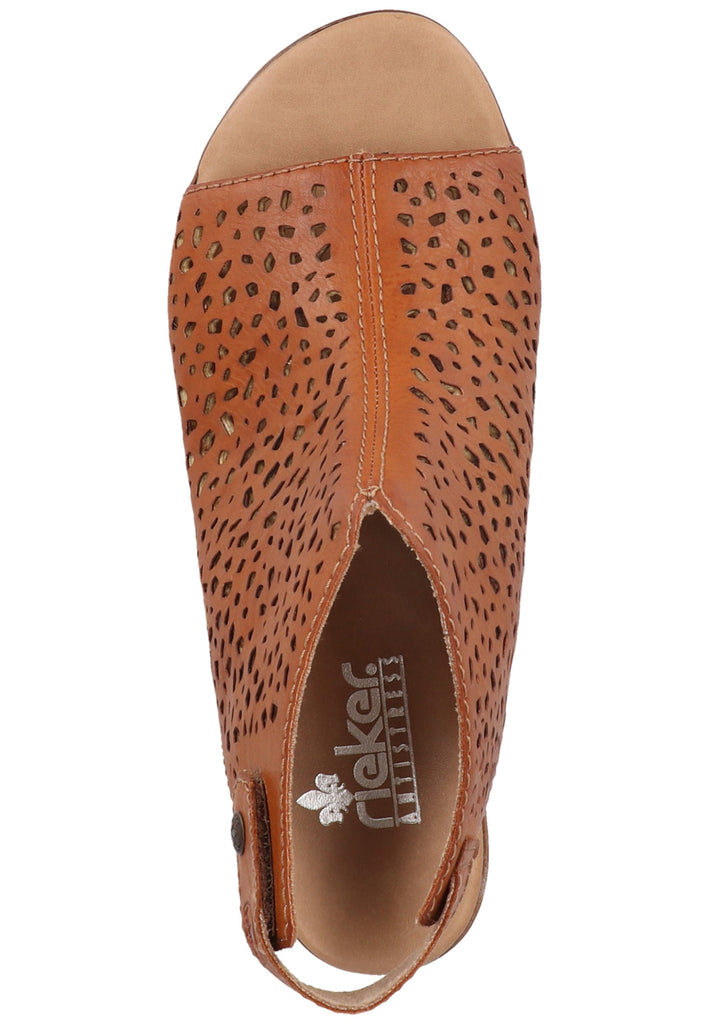 Rieker Sandalen Lederimitat Braun