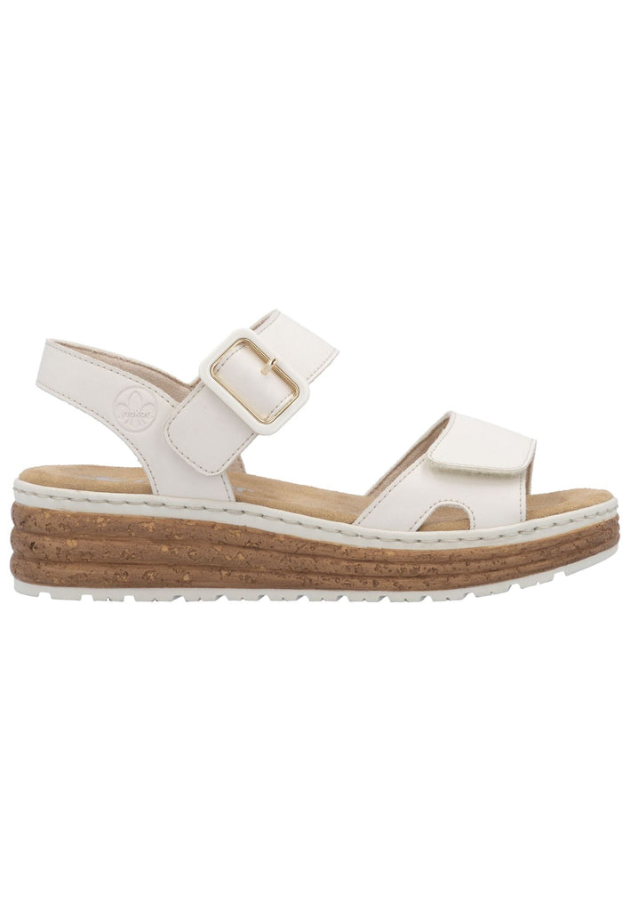 Rieker Sandalen Lederimitat Creme