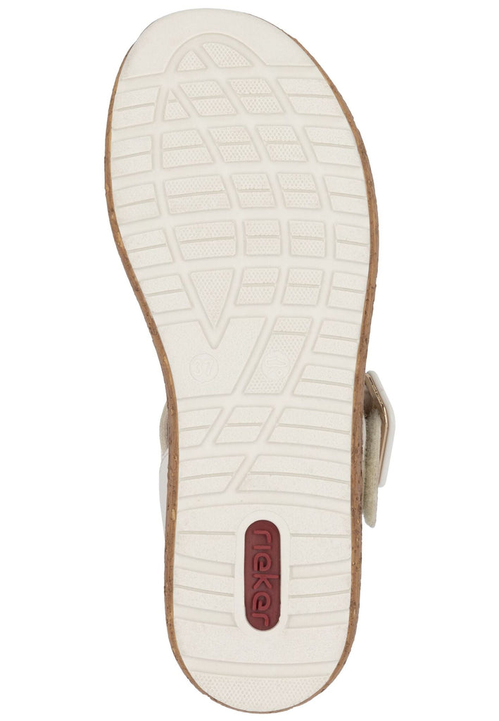 Rieker Sandalen Lederimitat Creme