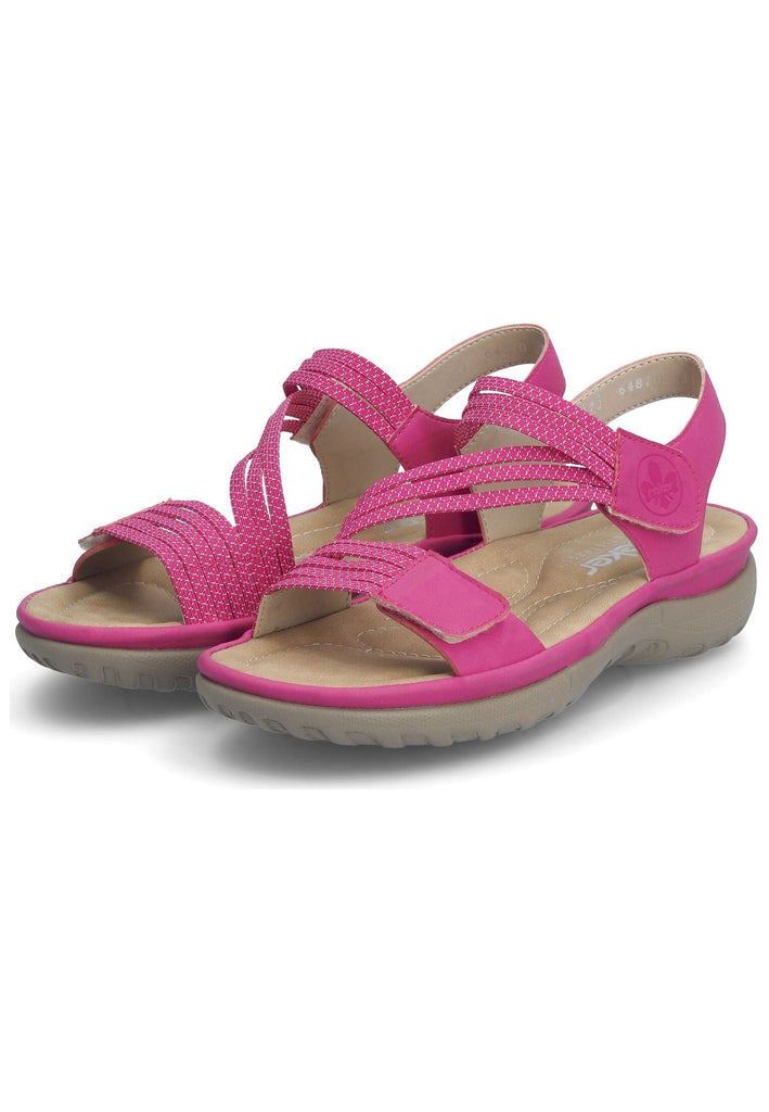 Rieker Sandalen Lederimitat Fuchsia