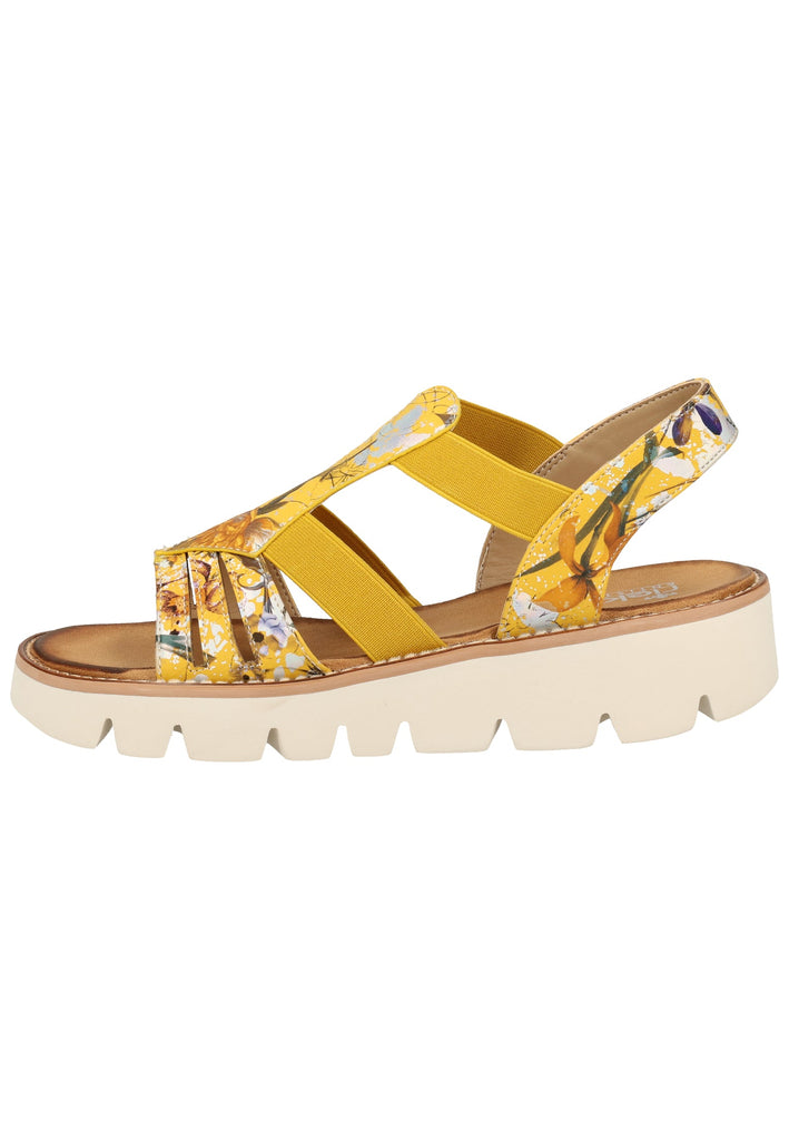 Rieker Sandalen Lederimitat Gelb