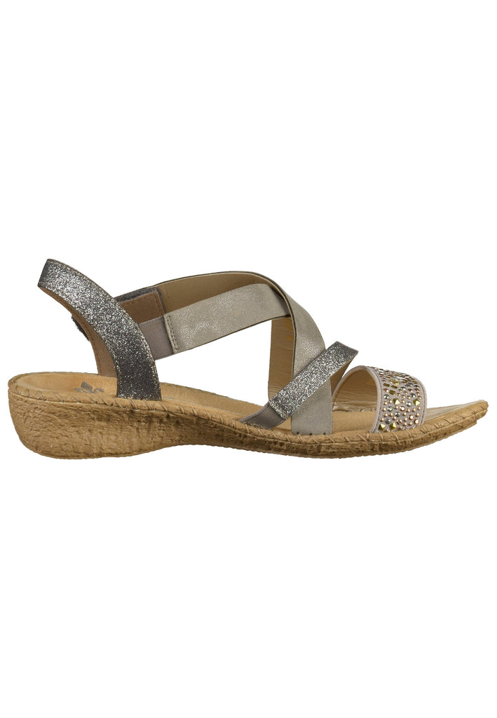 Rieker Sandalen Lederimitat Grau