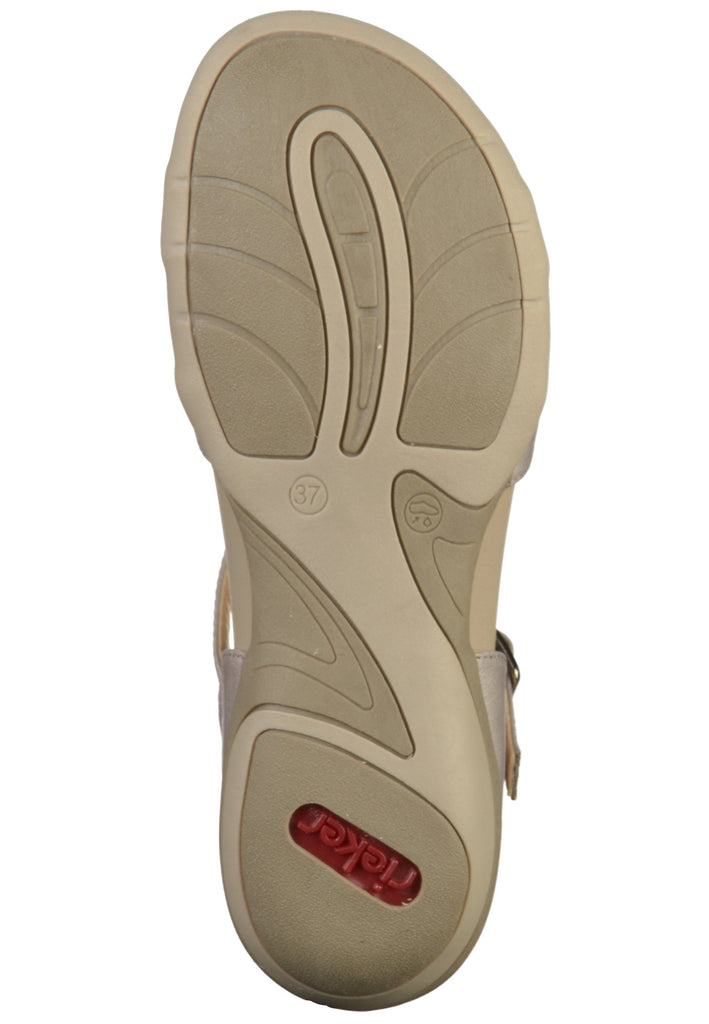 Rieker Sandalen Lederimitat Grau