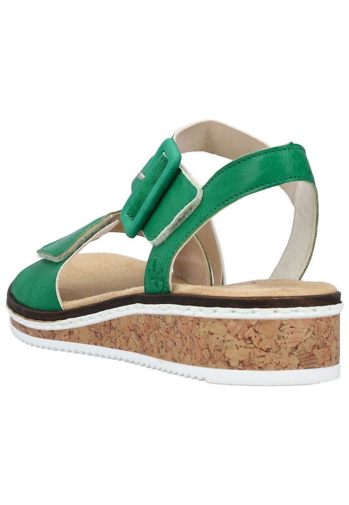 Rieker Sandalen Lederimitat Grün