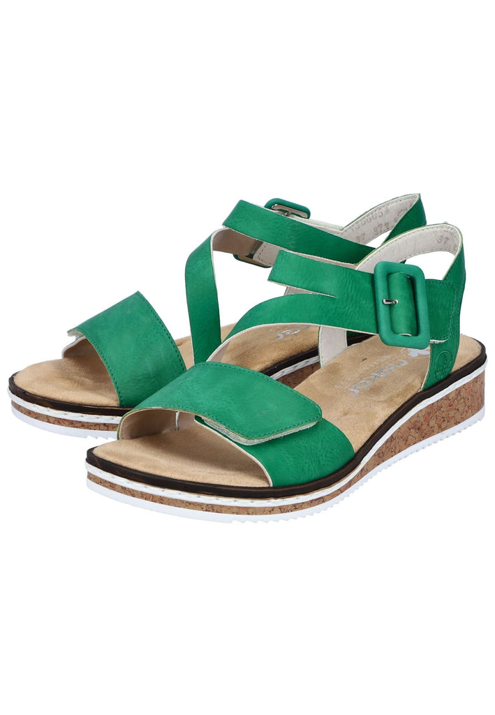 Rieker Sandalen Lederimitat Grün