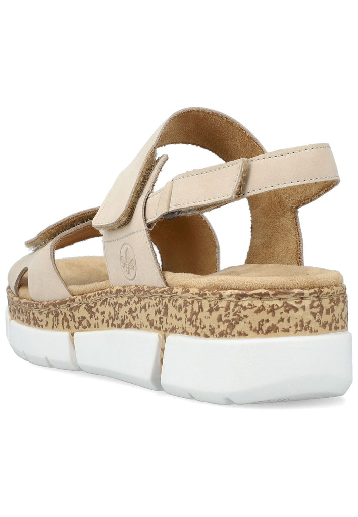 Rieker Sandalen Lederimitat Hellbeige