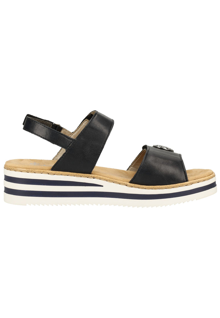 Rieker Sandalen Lederimitat Navy