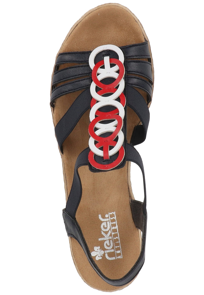 Rieker Sandalen Lederimitat Pazifik