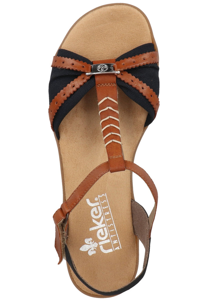 Rieker Sandalen Lederimitat Pazifik