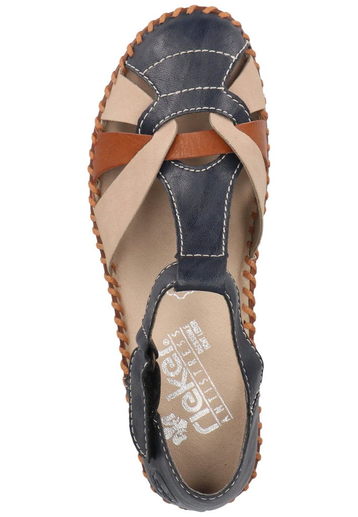 Rieker Sandalen Lederimitat Pazifik