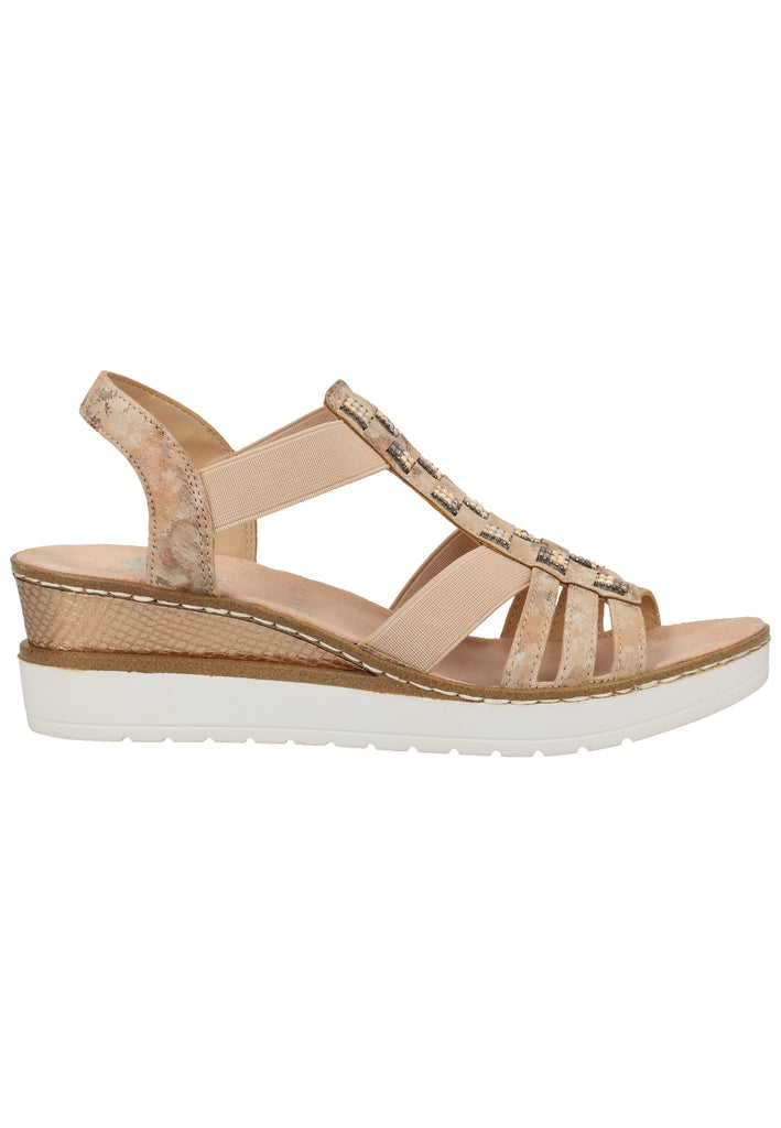 Rieker Sandalen Lederimitat Rosa