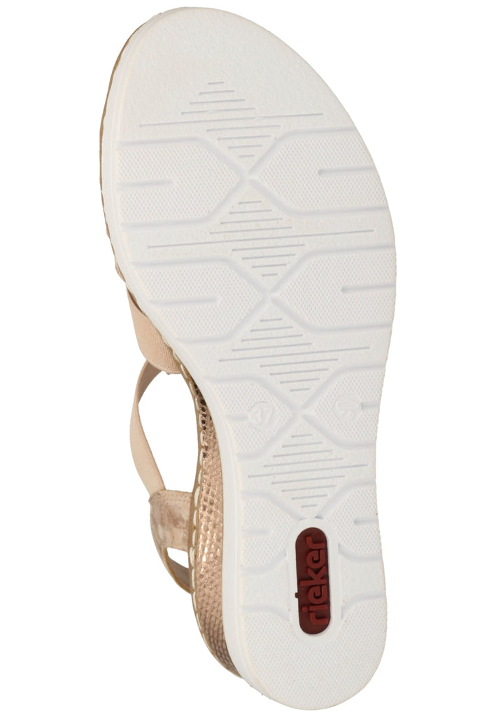 Rieker Sandalen Lederimitat Rosa