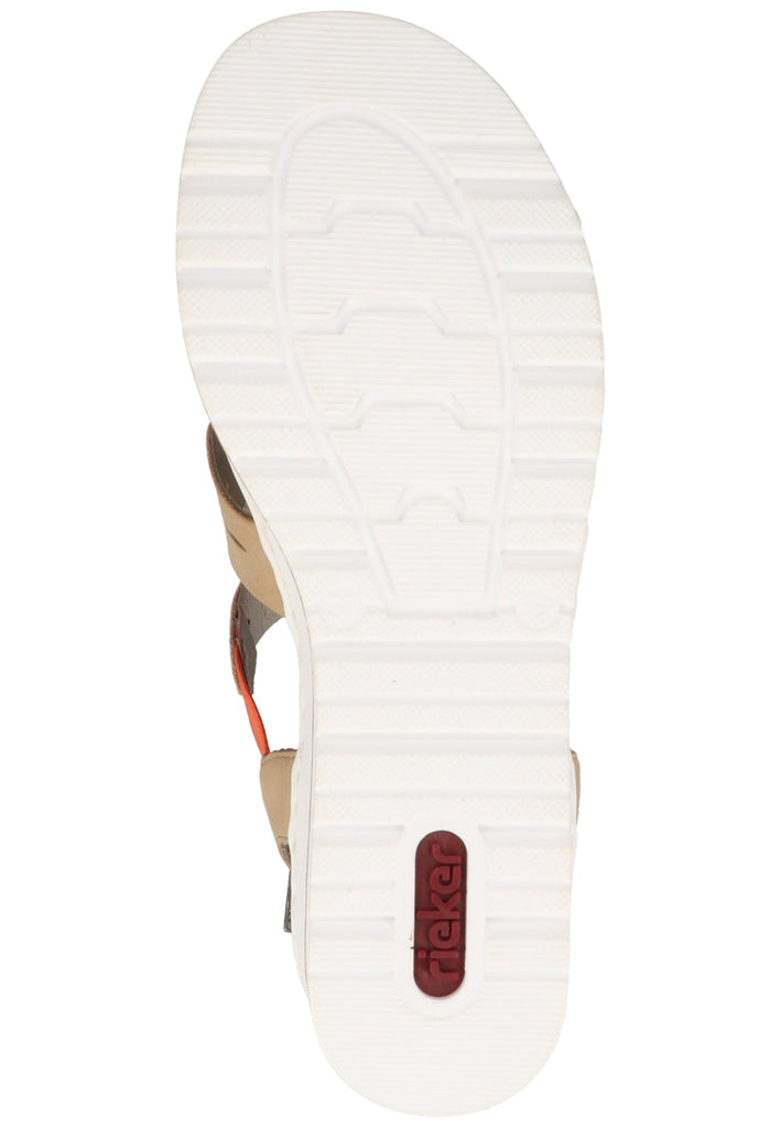 Rieker Sandalen Lederimitat Sand