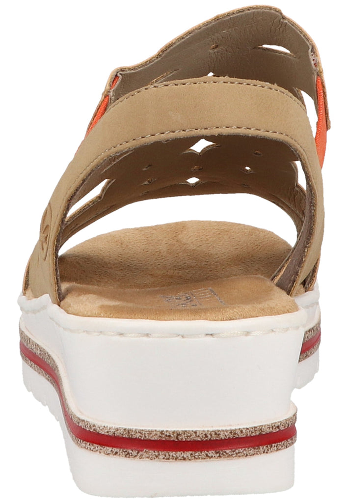 Rieker Sandalen Lederimitat Sand
