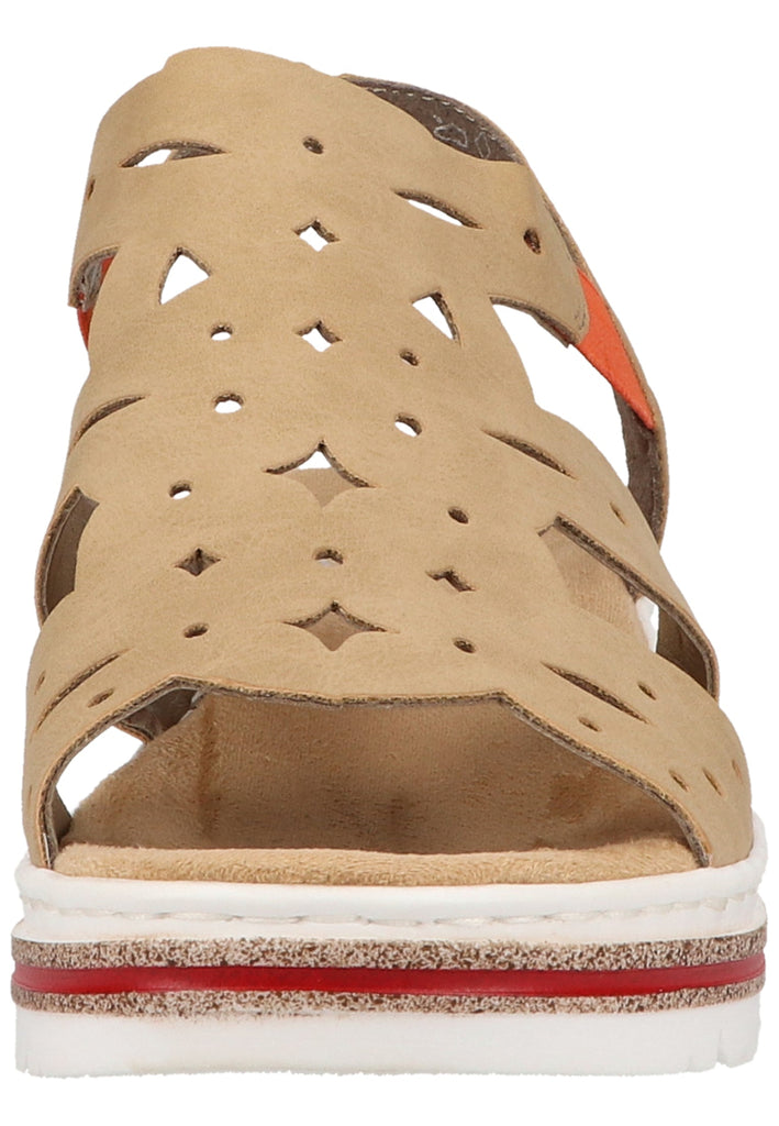 Rieker Sandalen Lederimitat Sand