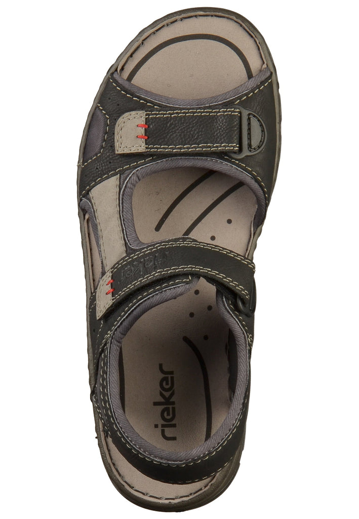 Rieker Sandalen Lederimitat Schwarz