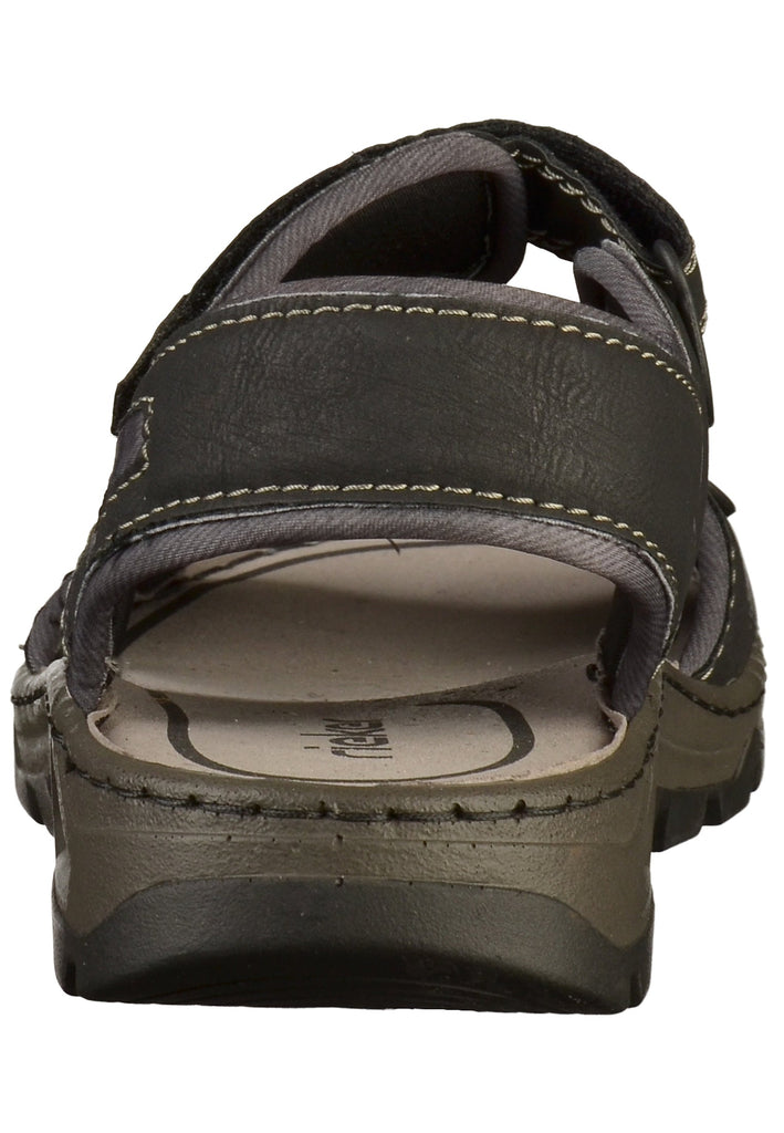 Rieker Sandalen Lederimitat Schwarz