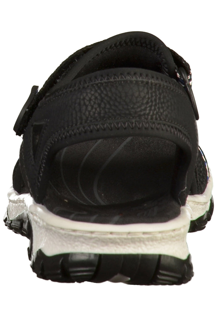 Rieker Sandalen Lederimitat Schwarz