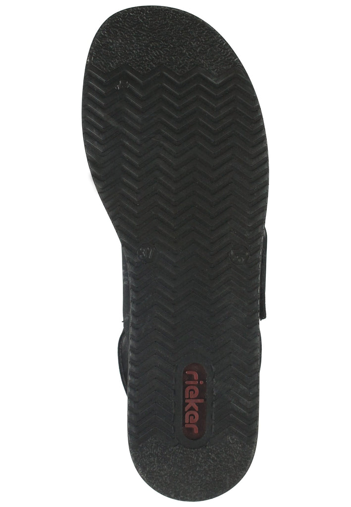 Rieker Sandalen Lederimitat Schwarz