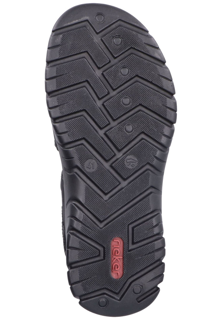 Rieker Sandalen Lederimitat Schwarz/Schwarz