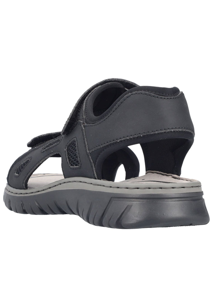 Rieker Sandalen Lederimitat Schwarz/Schwarz