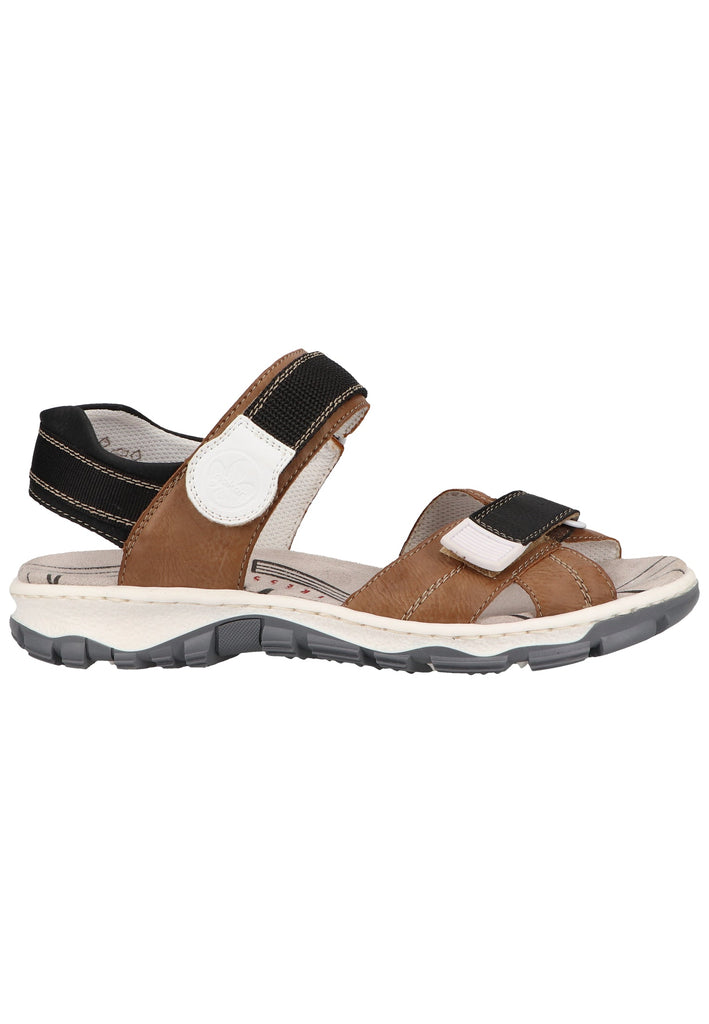 Rieker Sandalen Lederimitat/Textil Braun