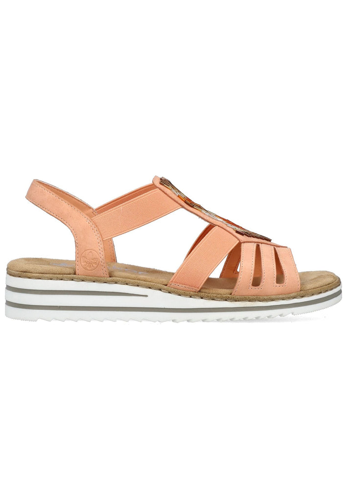 Rieker Sandalen Lederimitat/Textil Peach