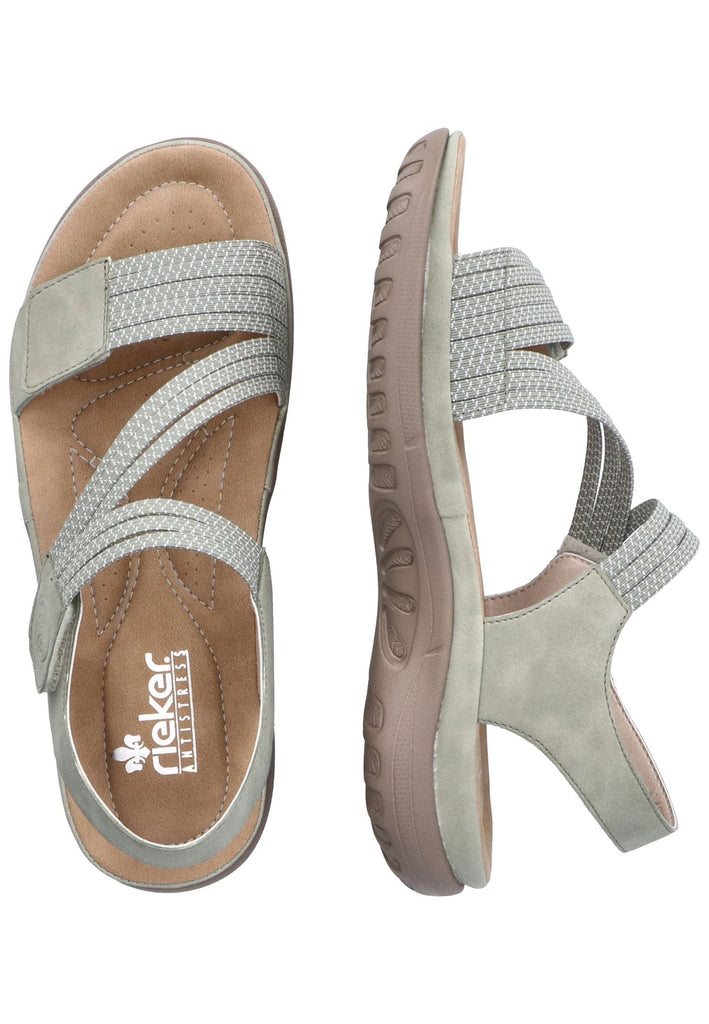 Rieker Sandalen Lederimitat Weiß