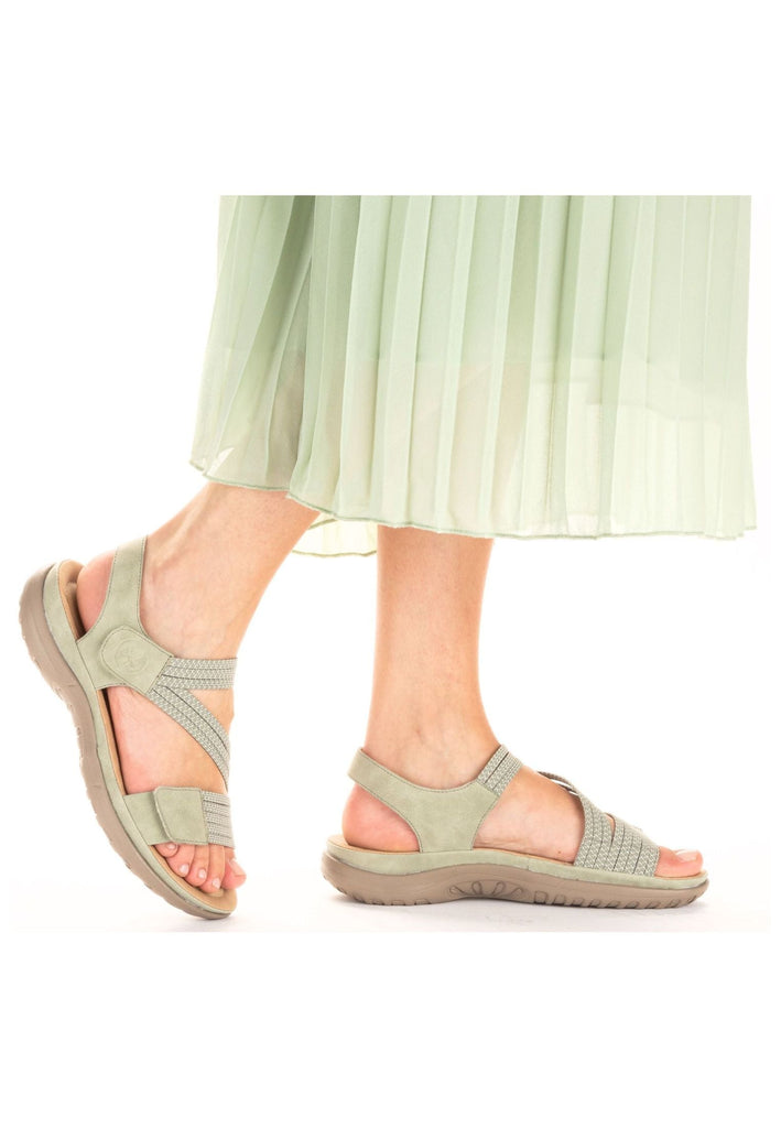 Rieker Sandalen Lederimitat Weiß