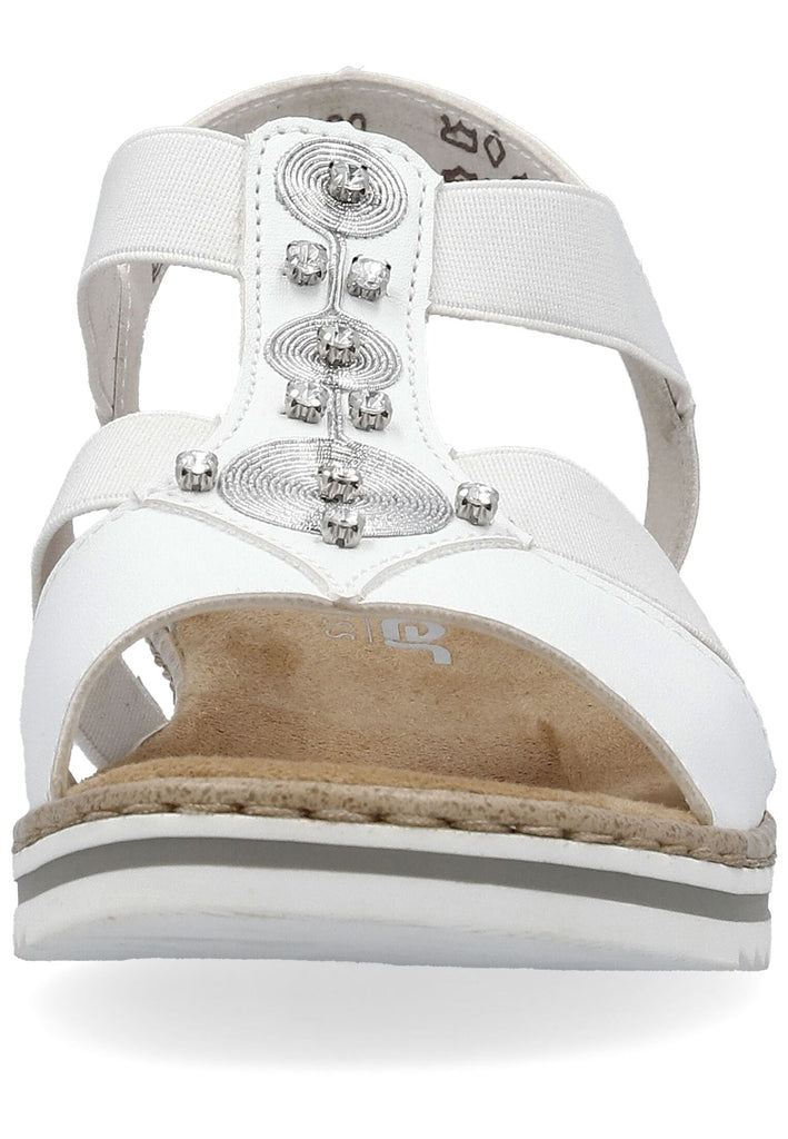 Rieker Sandalen Lederimitat Weiß