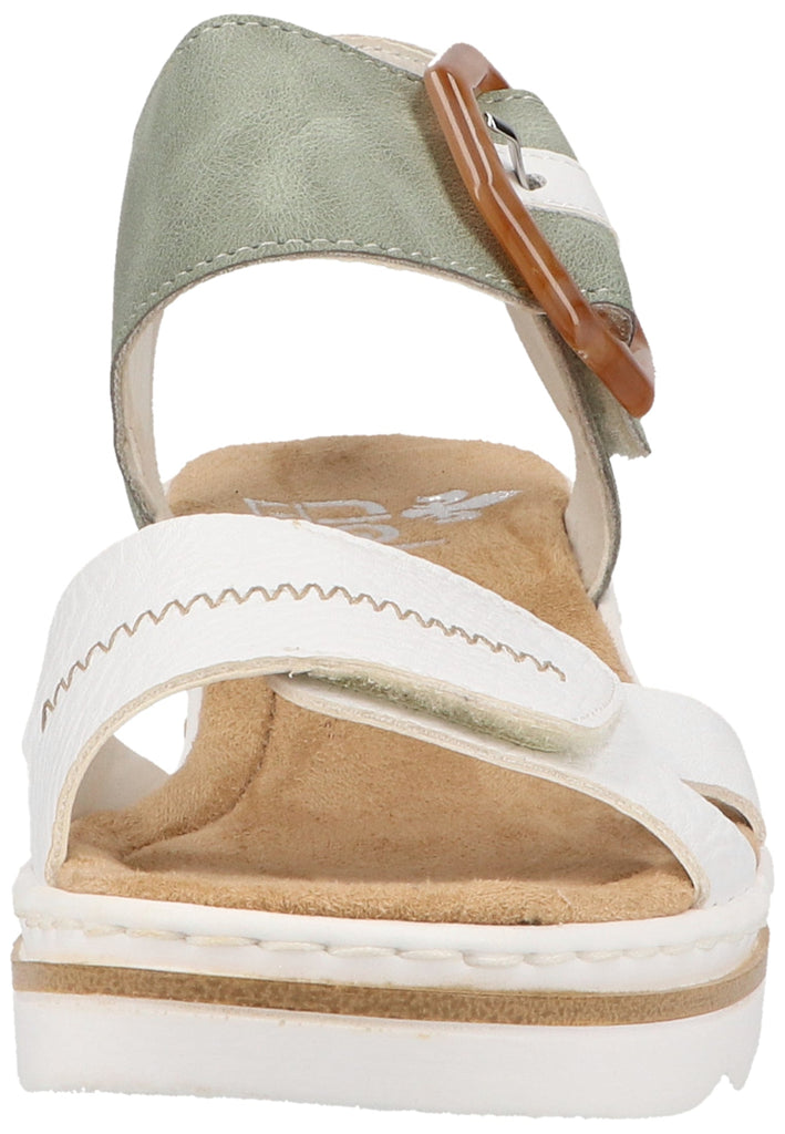Rieker Sandalen Lederimitat Weiß