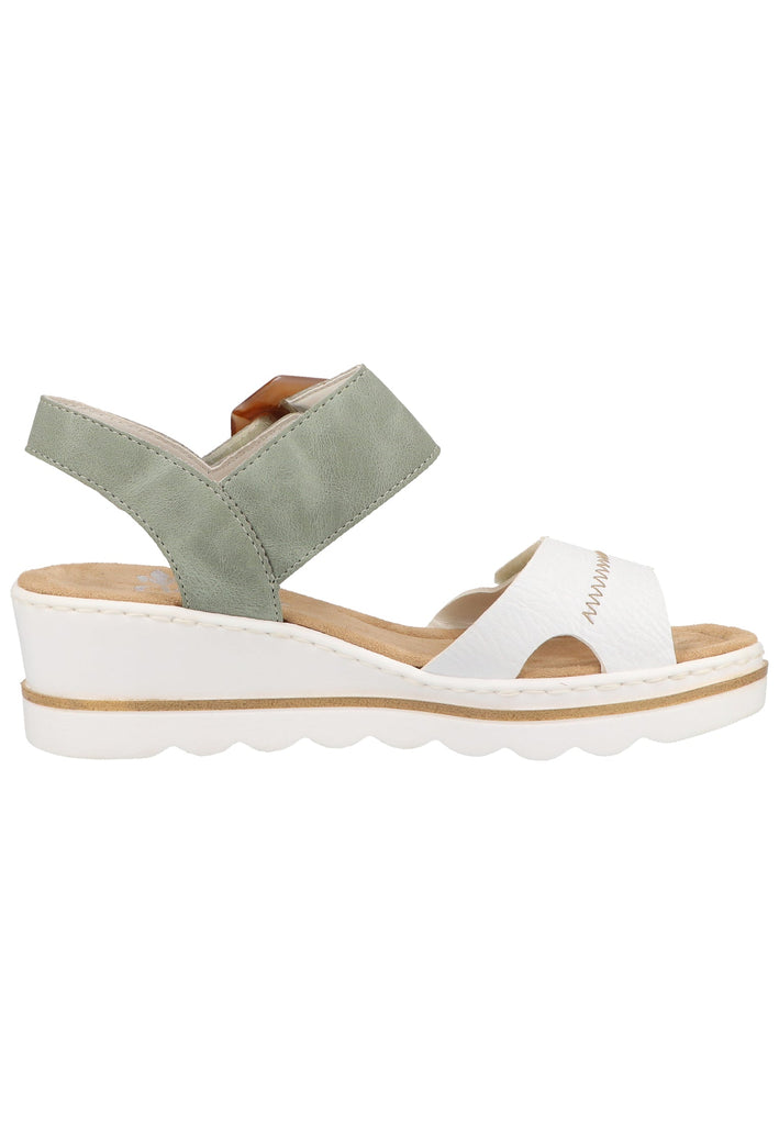 Rieker Sandalen Lederimitat Weiß