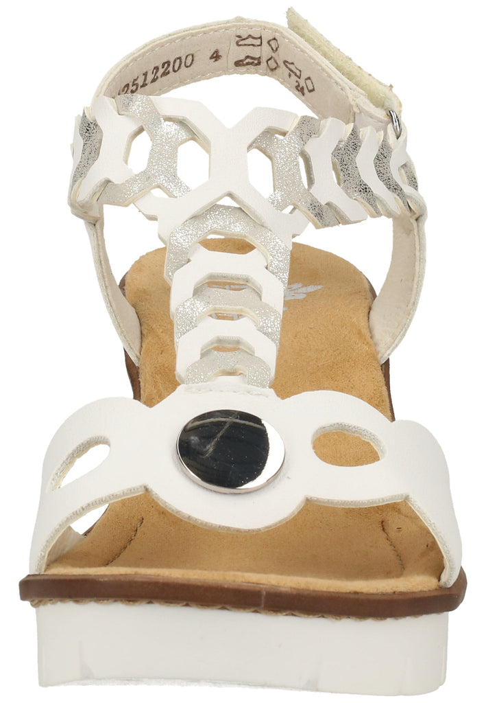 Rieker Sandalen Lederimitat Weiß