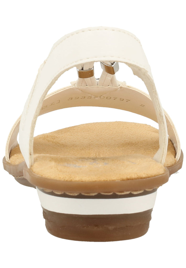 Rieker Sandalen Lederimitat Weiß