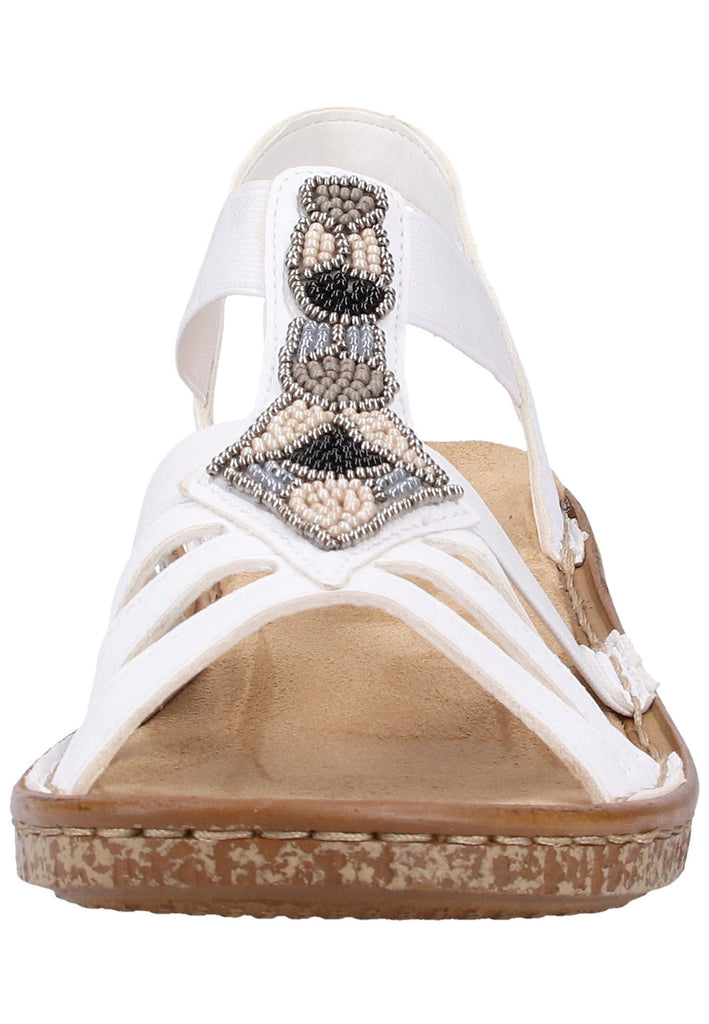 Rieker Sandalen Lederimitat Weiß