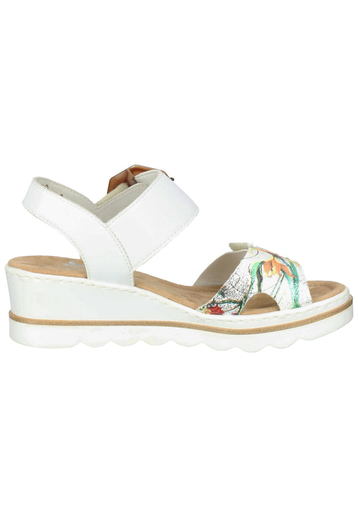 Rieker Sandalen Lederimitat Weiß/Braun