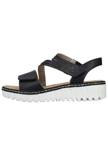 Sandalen Rieker Sandalen Lederimitat Schwarz