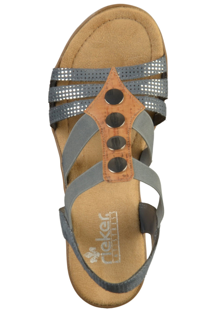 Rieker Sandalen Textil Blau