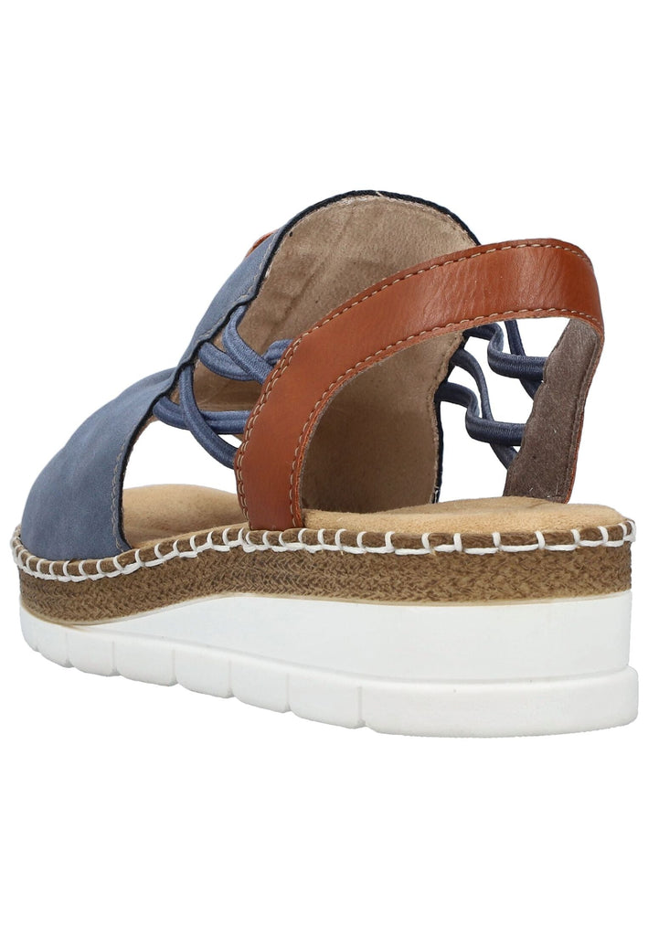 Rieker Sandalen Textil Blau/Braun