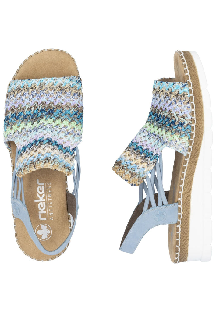 Rieker Sandalen Textil Blau/Multi