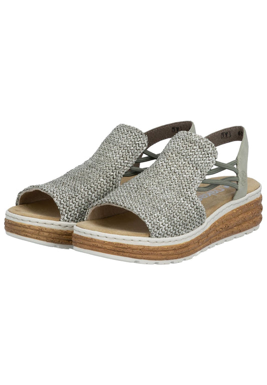 Rieker Sandalen Textil Grün