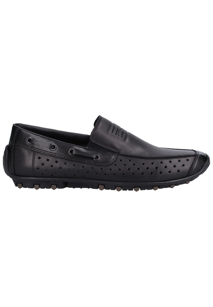 Rieker Slipper Glattleder Schwarz