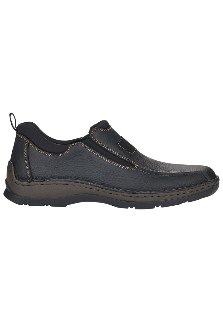 Rieker Slipper Leder Schwarz