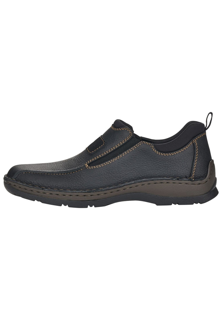 Rieker Slipper Leder Schwarz