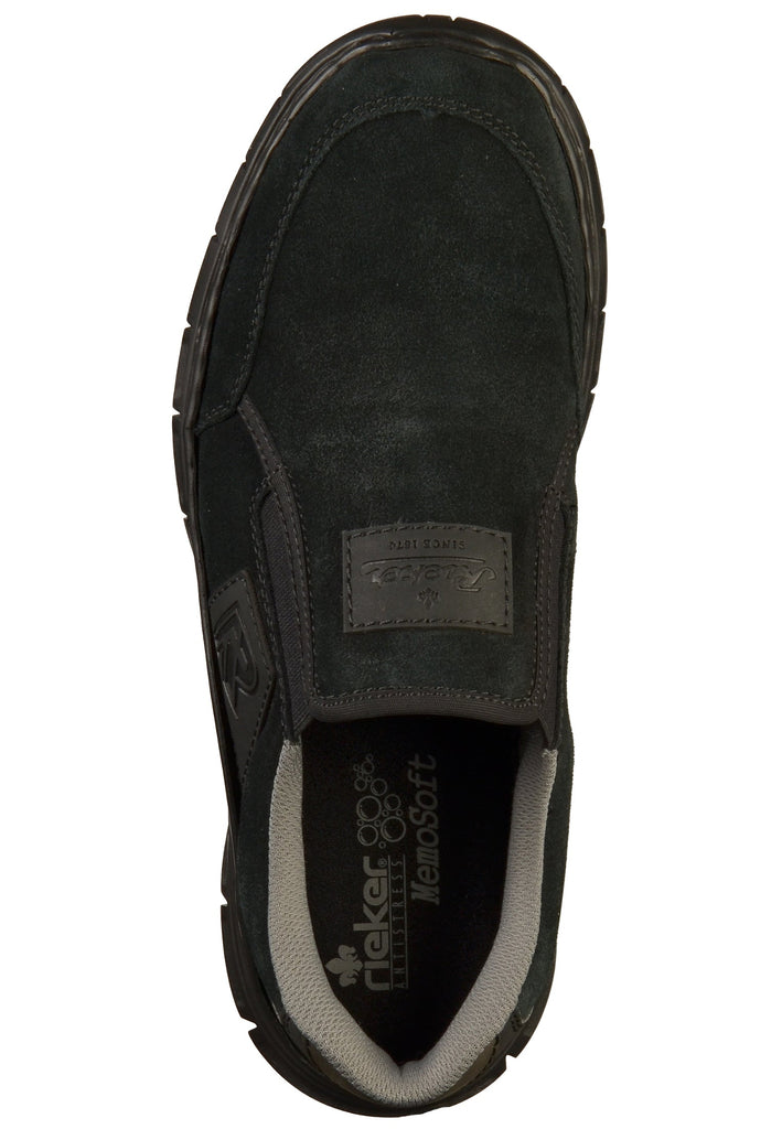 Rieker Slipper Leder Schwarz