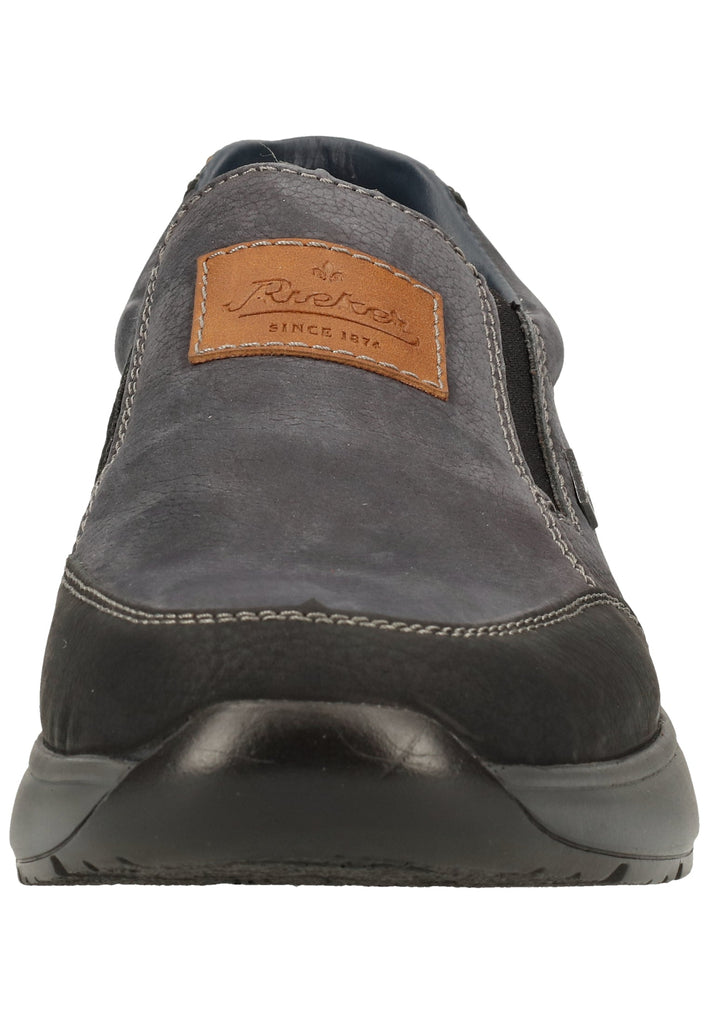Rieker Slipper Leder Schwarz/Blau