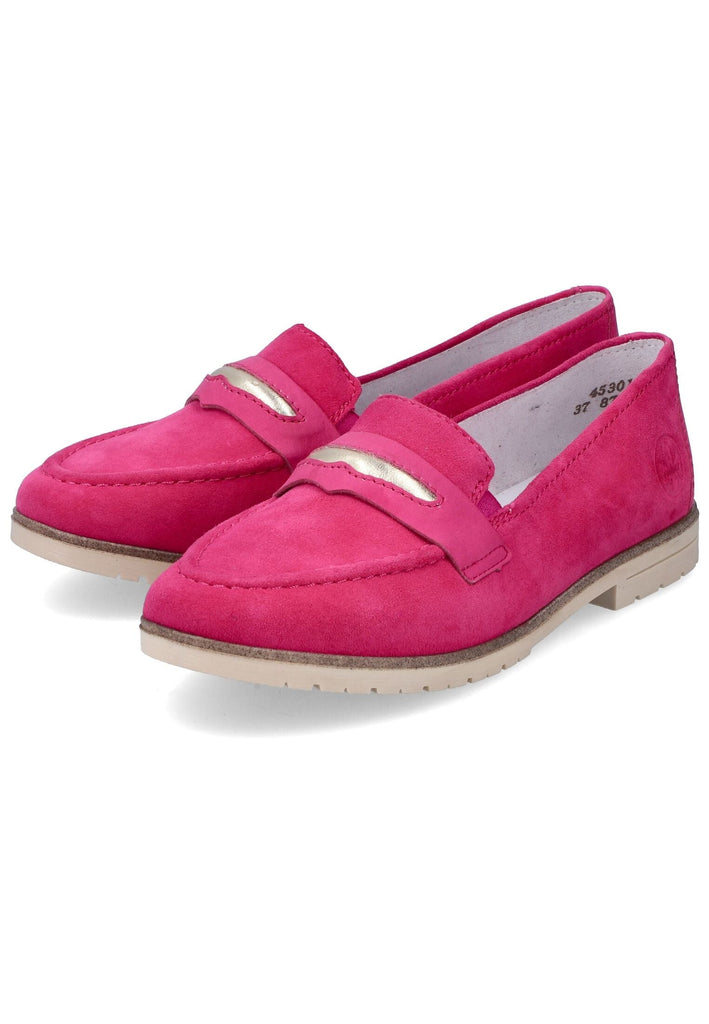 Rieker Slipper Leder/Synthetik Fuchsia