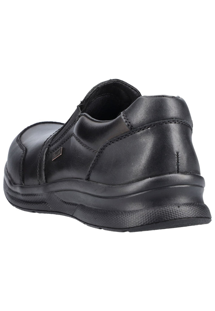 Rieker Slipper Leder/Synthetik Schwarz